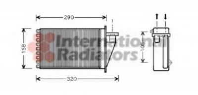 VAN WEZEL 17006266 -  Теплообменник, отопление салона